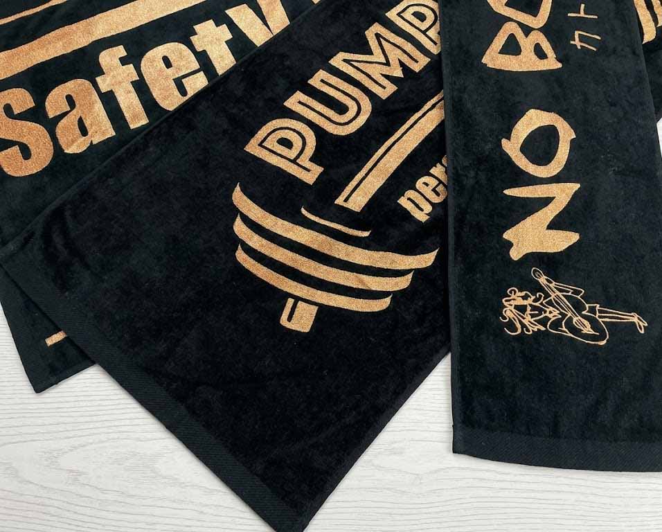 オリジナル黒タオル